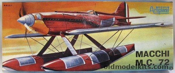 Artiplast 1/50 Macchi M.C. 72 (MC-72) Stavebnice - Racing Float Plane plastic model kit